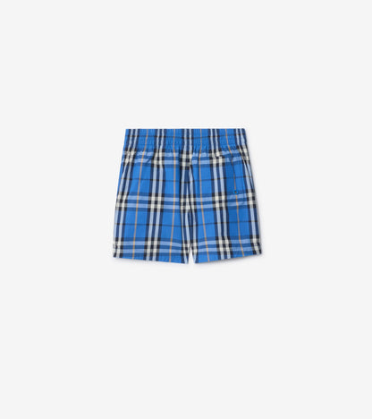 Check Swim Shorts in Hyacinth blue