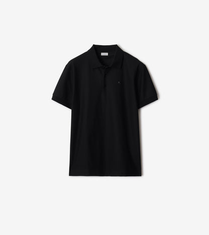 Metal Knight Cotton Polo Shirt in Clam beige