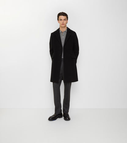 Wool Tailored Coat in Black