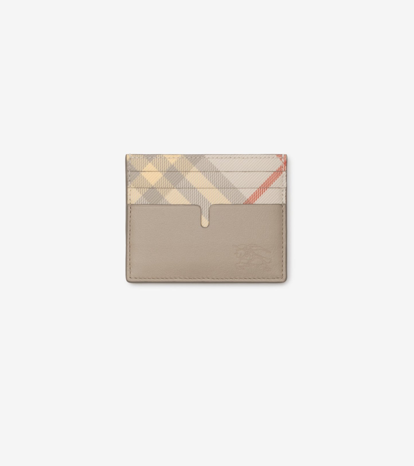Tall Pop Check Card Case in Sand beige