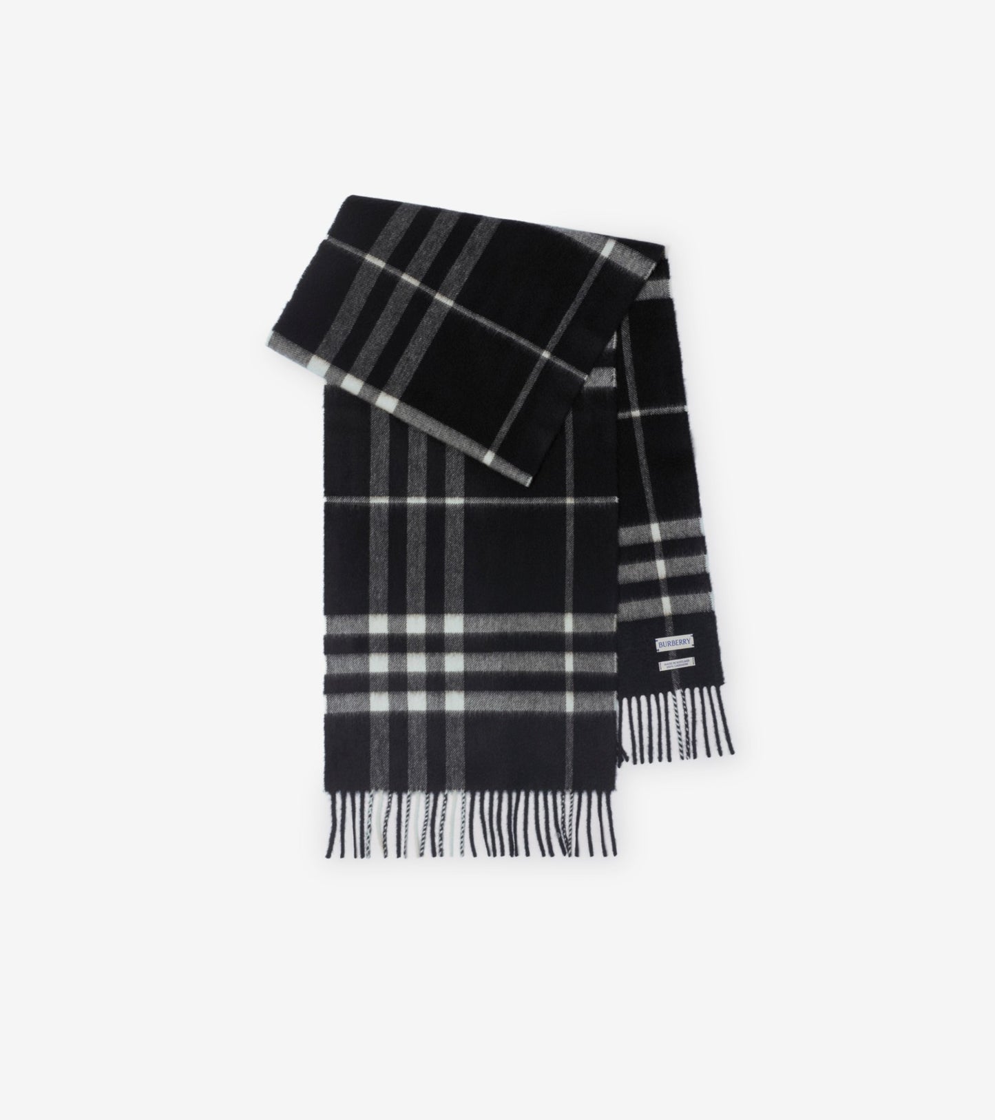 Check Cashmere Scarf in Bow pink