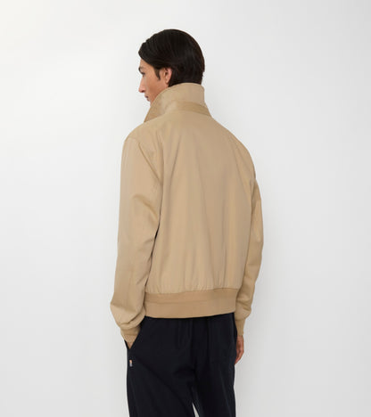 Gabardine Harrington Jacket in Honey beige