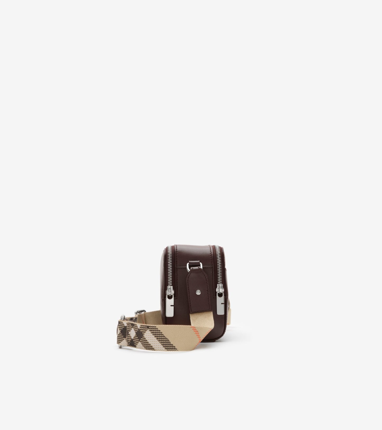 Pop Check Crossbody Bag in Peat brown/sand beige