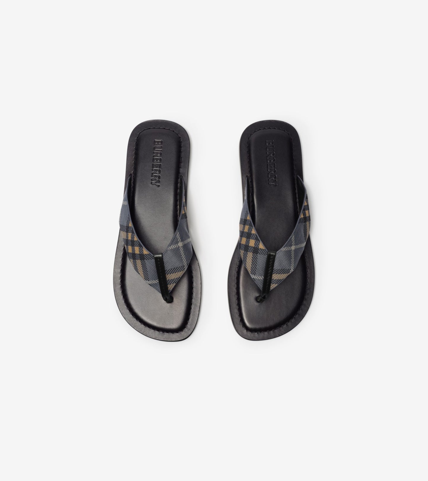 Check Pavilion Sandals in Wave blue