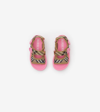 Check Sandals in Sand beige/pink - Children