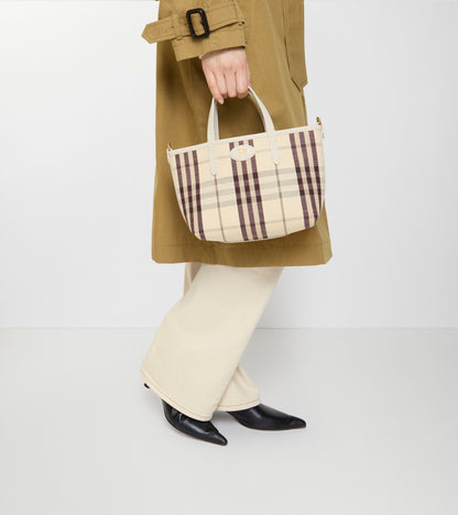 Mini Reversible Bloomsbury Tote in Soap beige/light beige