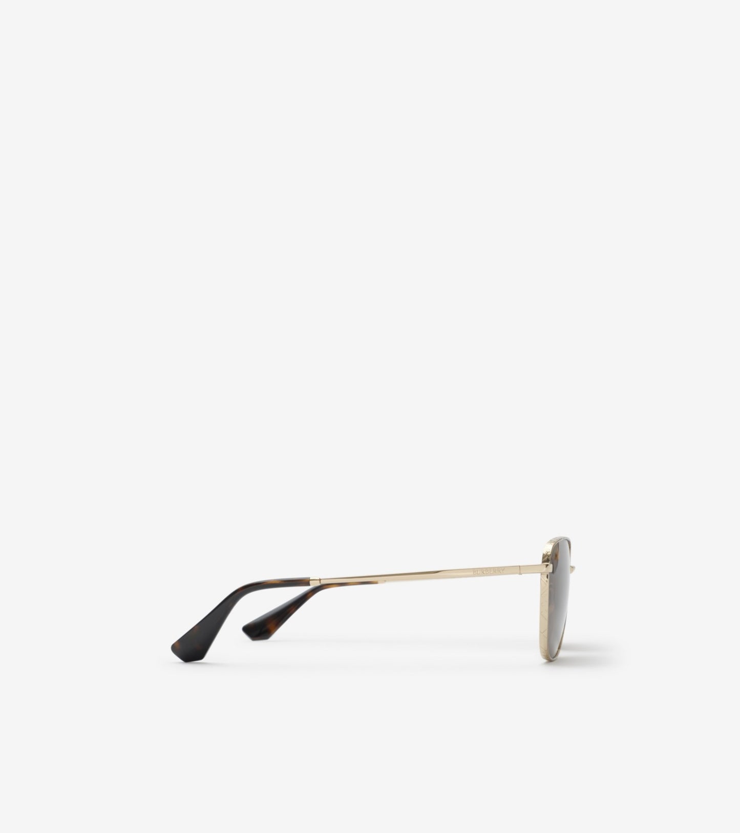 Metal Check Square Sunglasses in Light gold