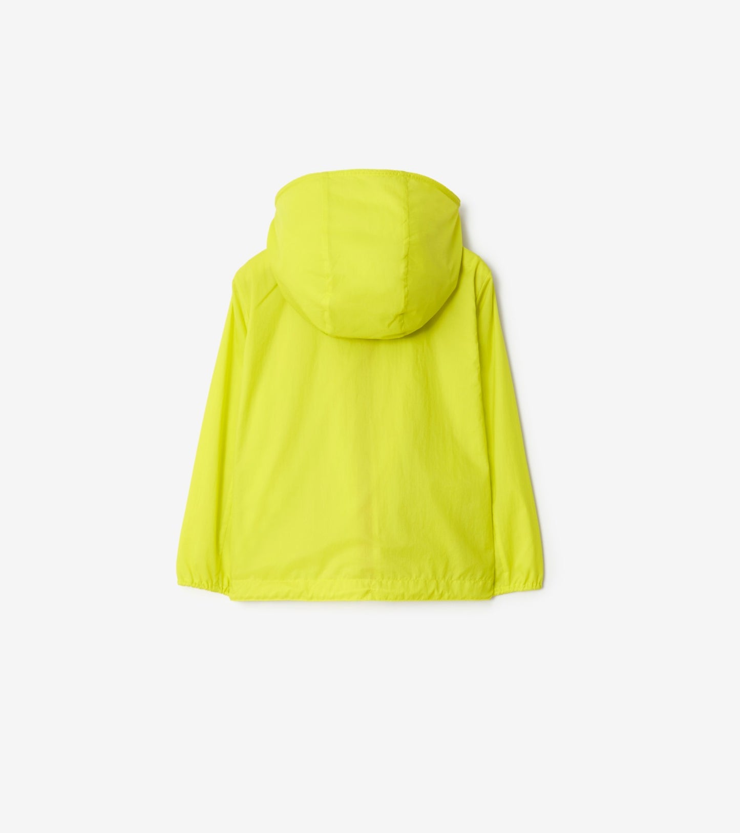 Checker-tape Nylon Hooded Jacket in Vivid lime