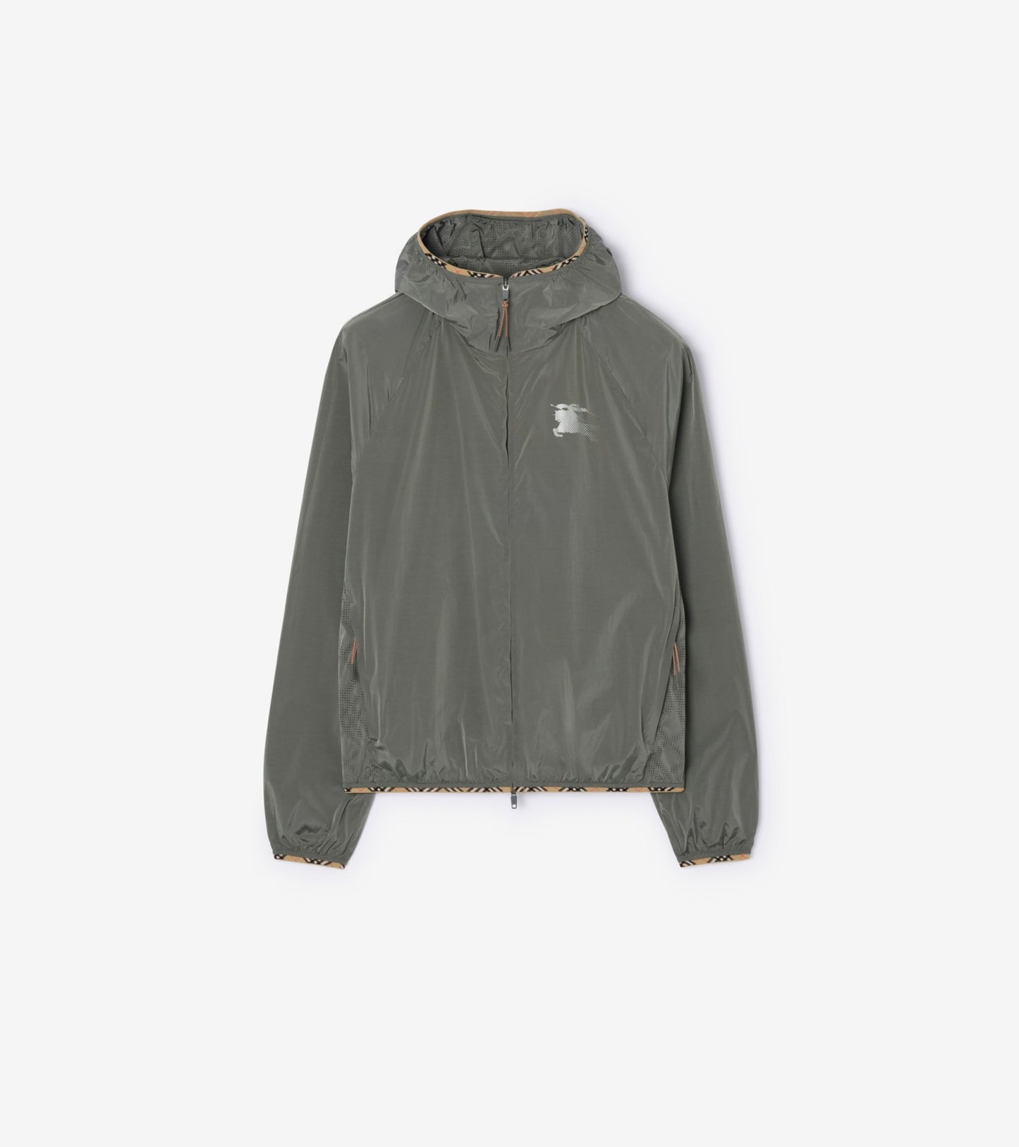 Nylon Hooded Jacket in Black