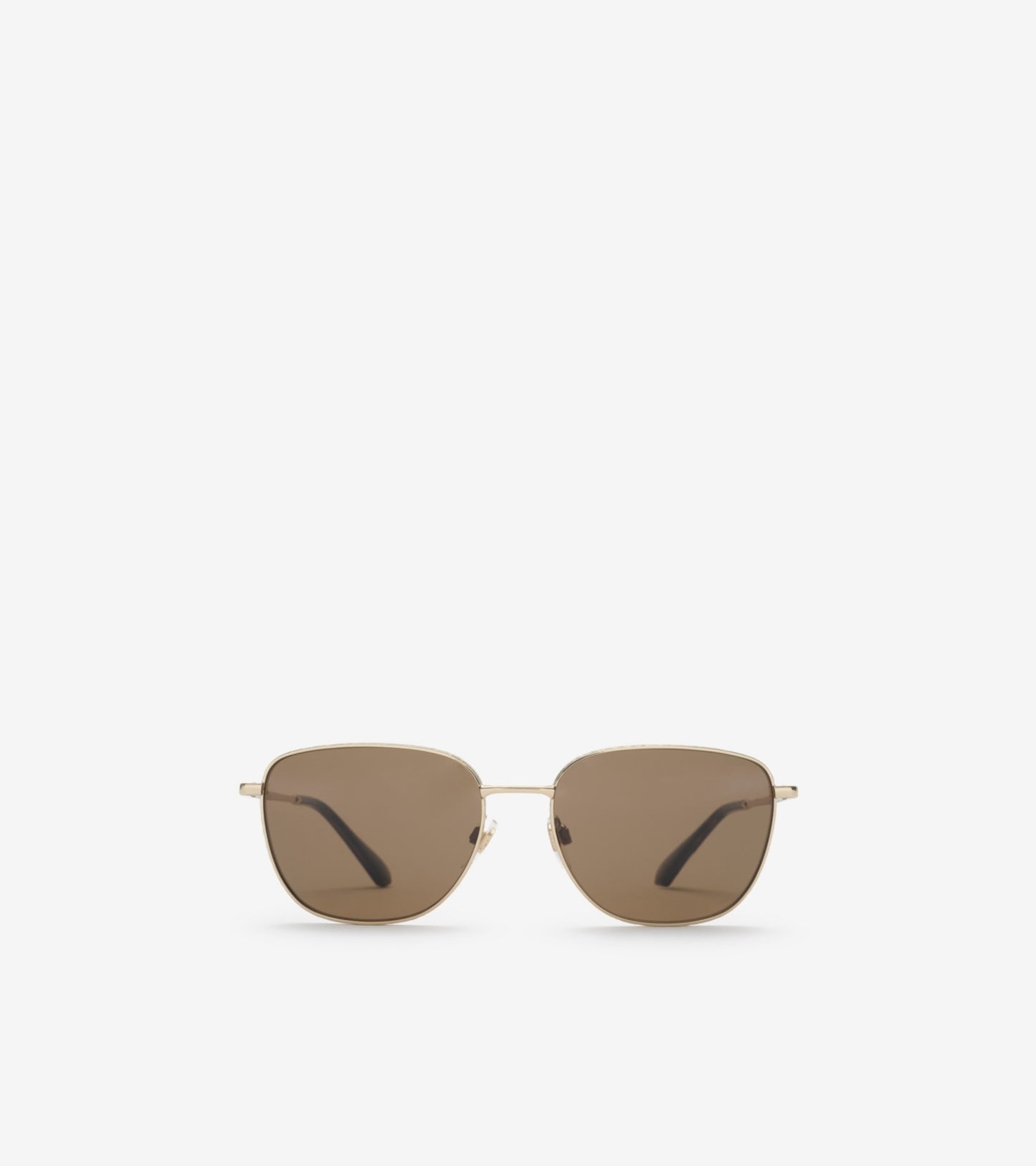 Metal Check Square Sunglasses in Gunmetal grey