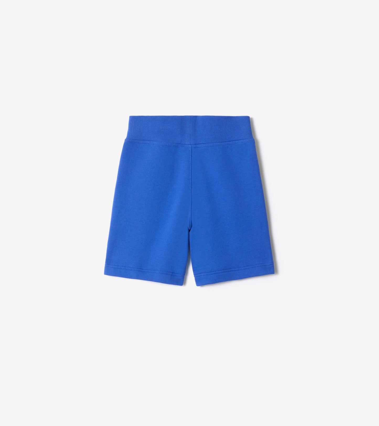 Check Trim Cotton Shorts in Hyacinth blue