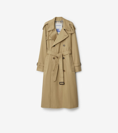Long Castleford Trench Coat in Black