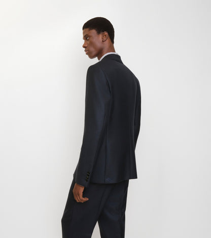Check Wool Tailored Jacket in Tarmac grey/dark pewter grey