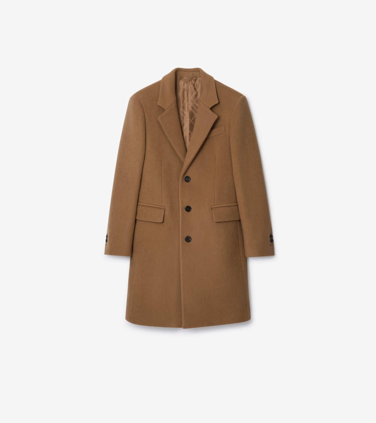 Wool Tailored Coat in Navy