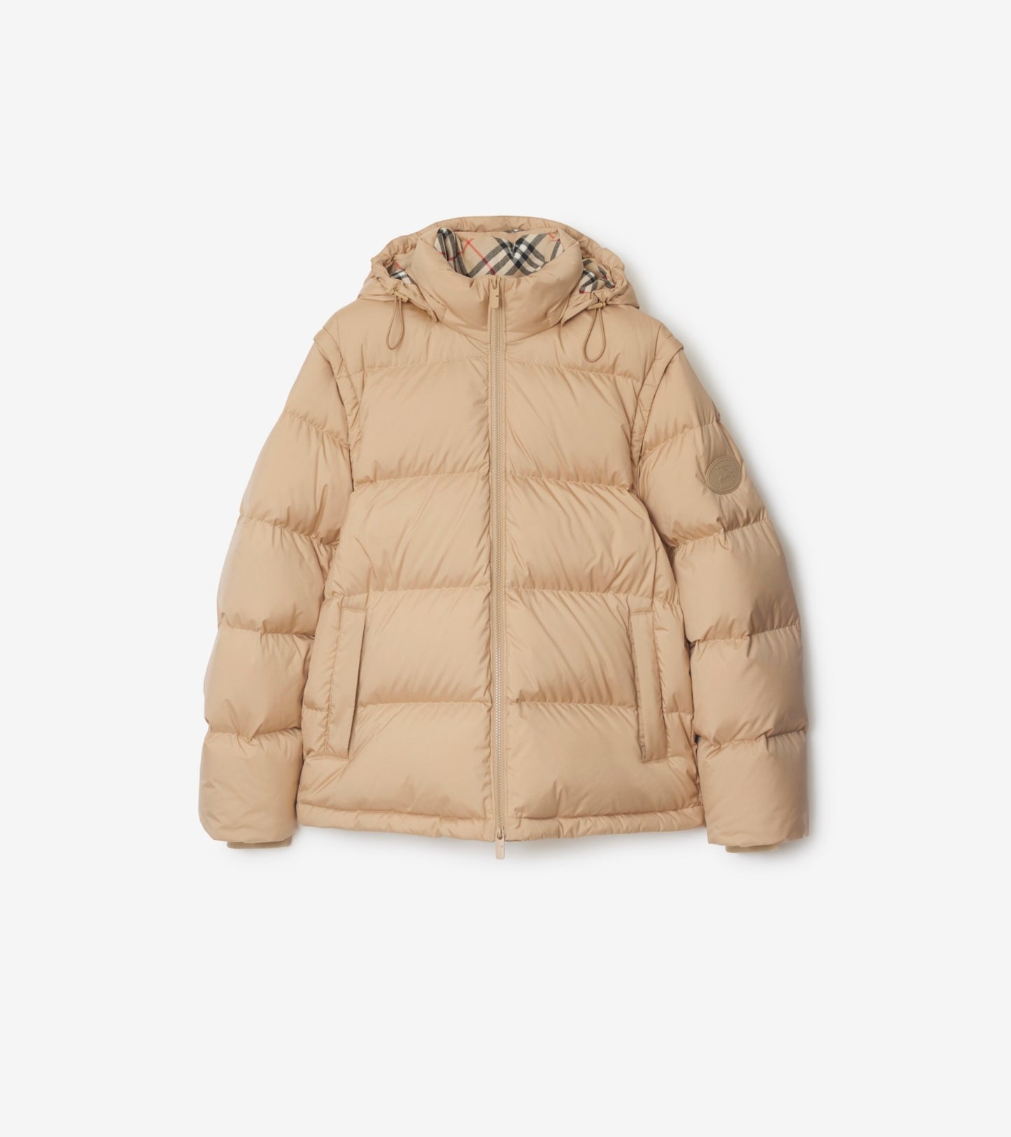 Detachable Sleeve Bideford Puffer Jacket in Navy