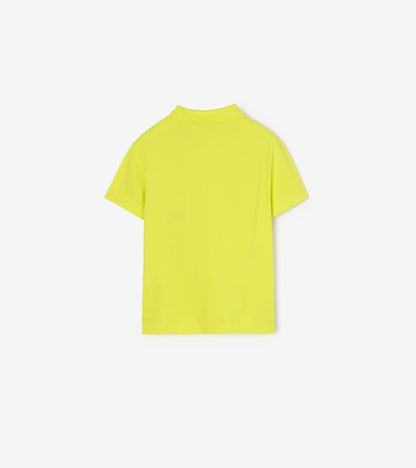 Cotton Piqué Polo Shirt in Vivid lime