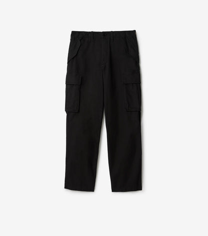 Cotton Cargo Trousers in Black