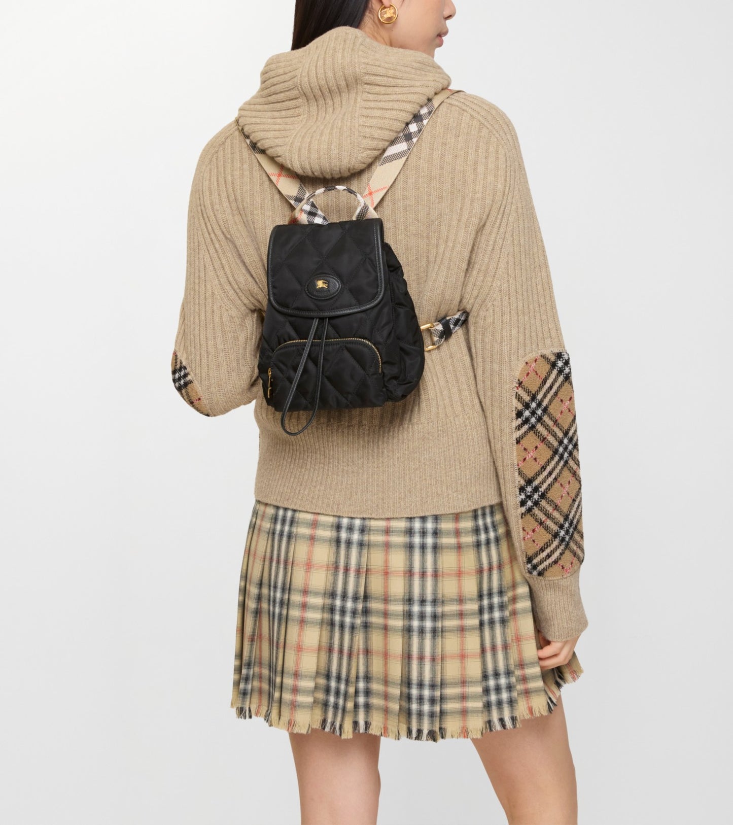 Mini Horseshoe Backpack in Black