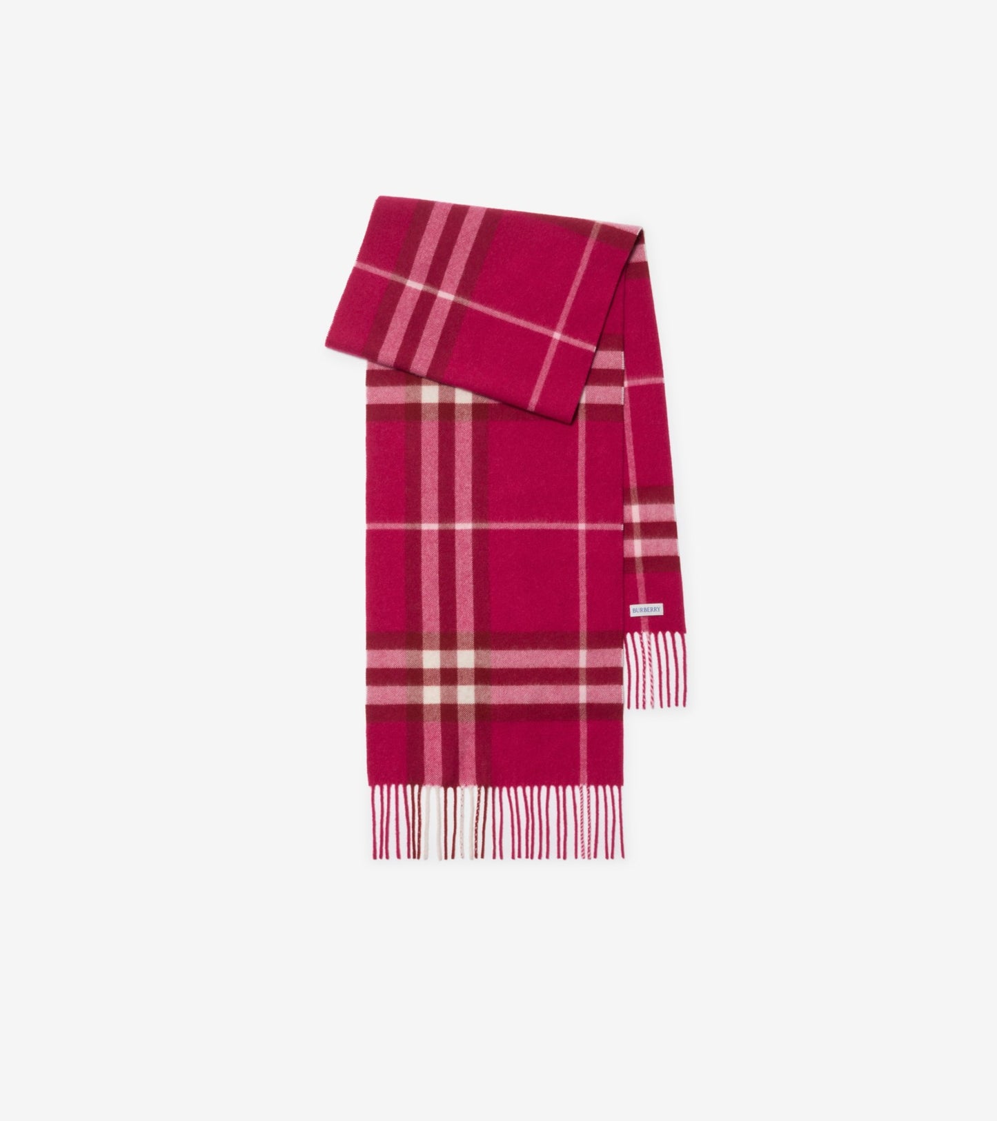 Check Cashmere Scarf in Bow pink
