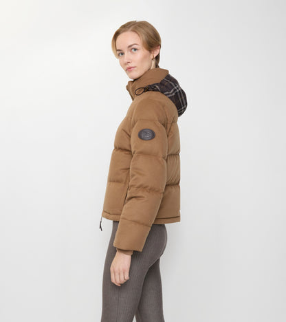 Cashmere Ambleside Puffer Jacket in Fawn brown