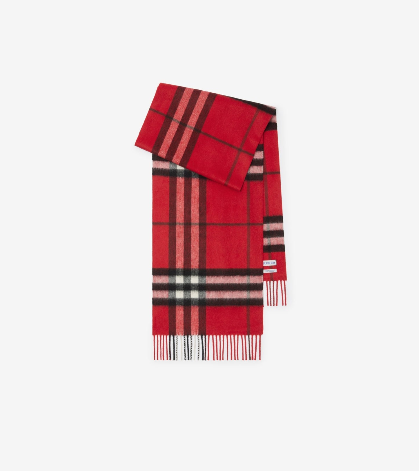 Check Cashmere Scarf in Bow pink