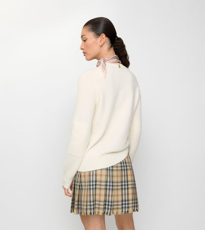 Cashmere Sweater in Ceramic white