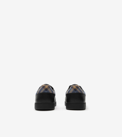 Leather Set Sneakers in Black/wave blue