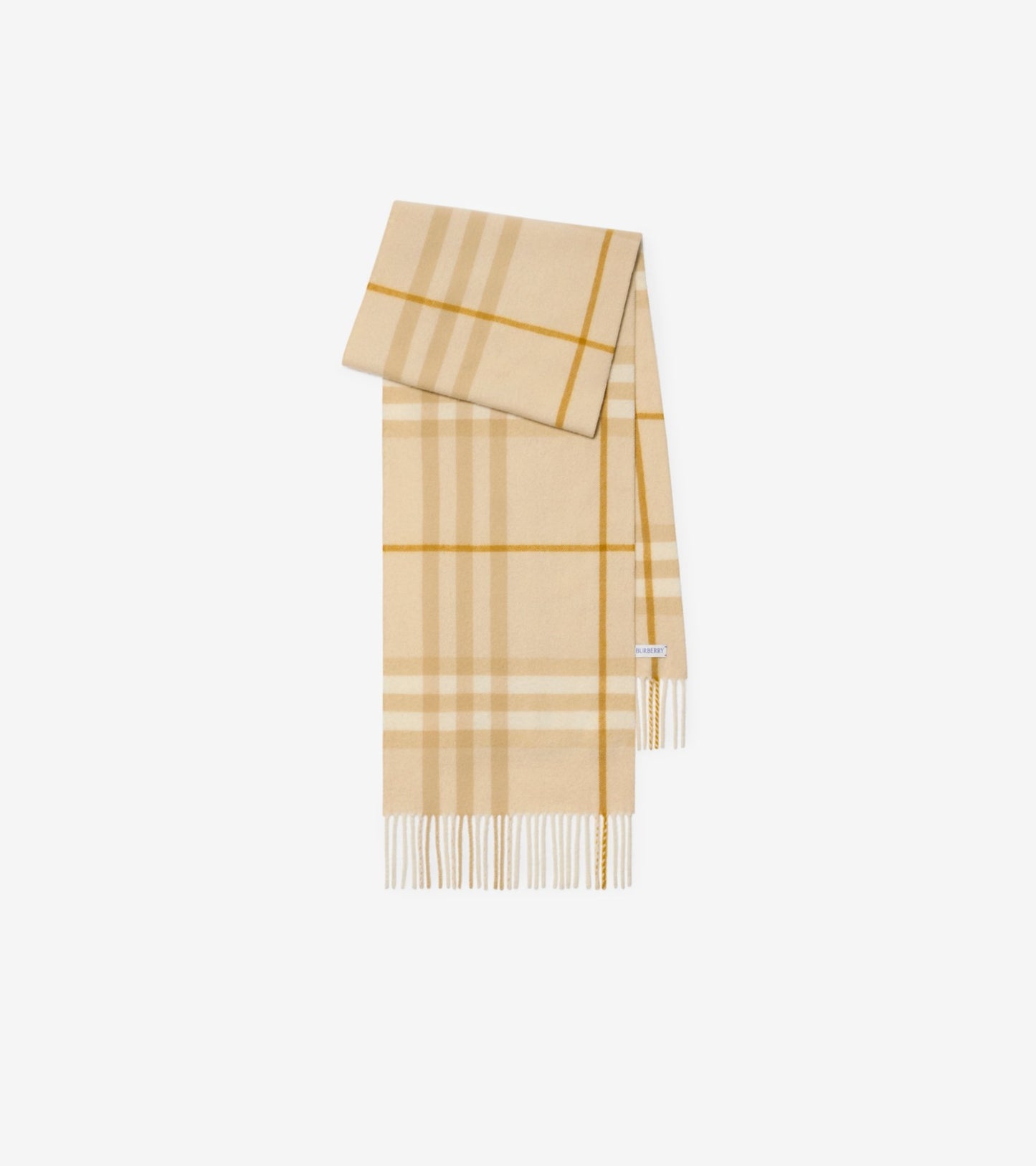 Check Cashmere Scarf in Bow pink