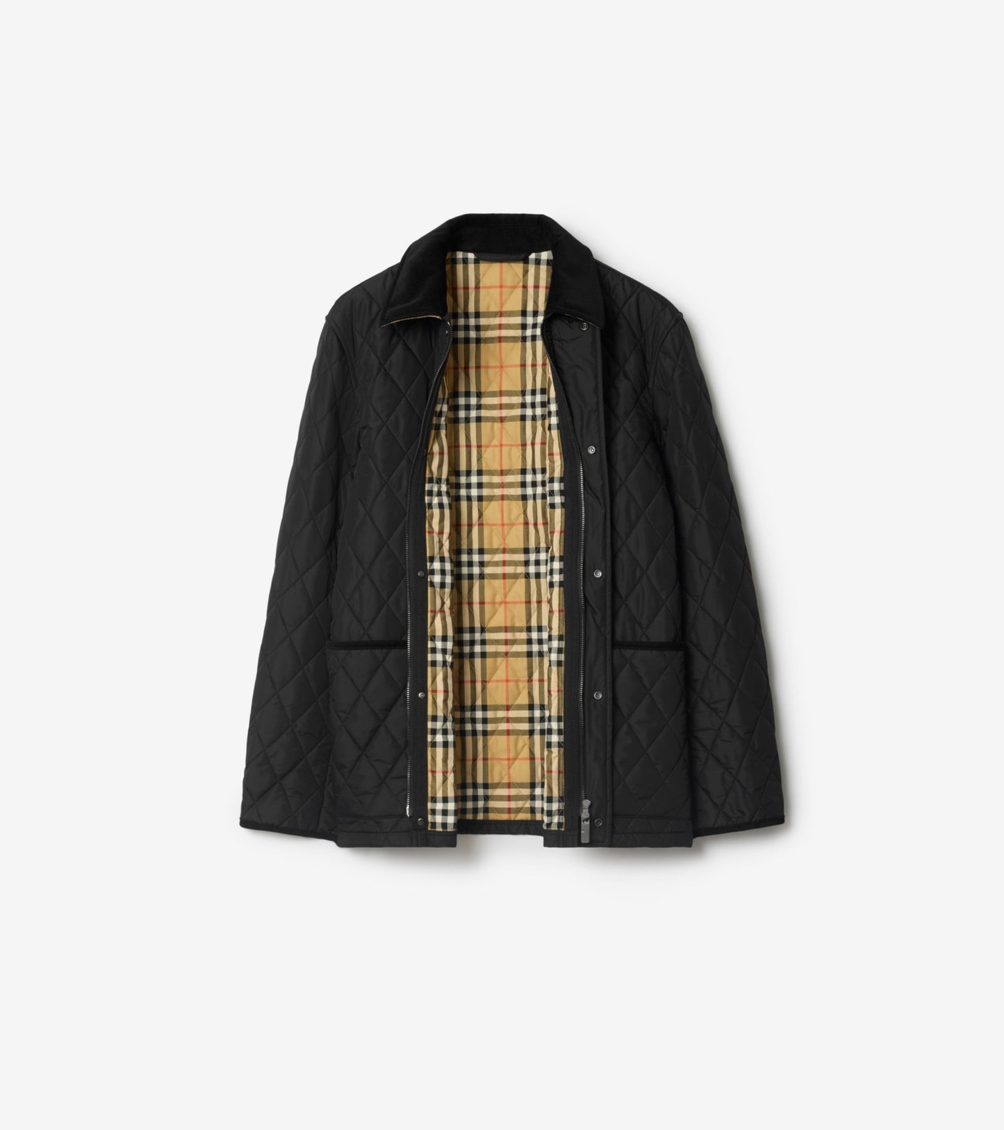 Quilted Nylon Haddington Jacket in Black