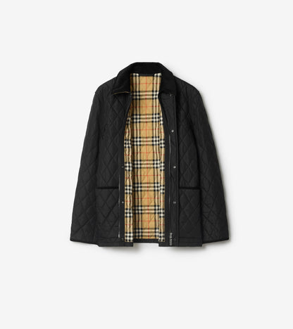 Quilted Nylon Haddington Jacket in Black