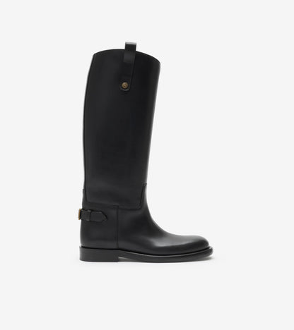 Leather Cavalier Boots in Treacle brown