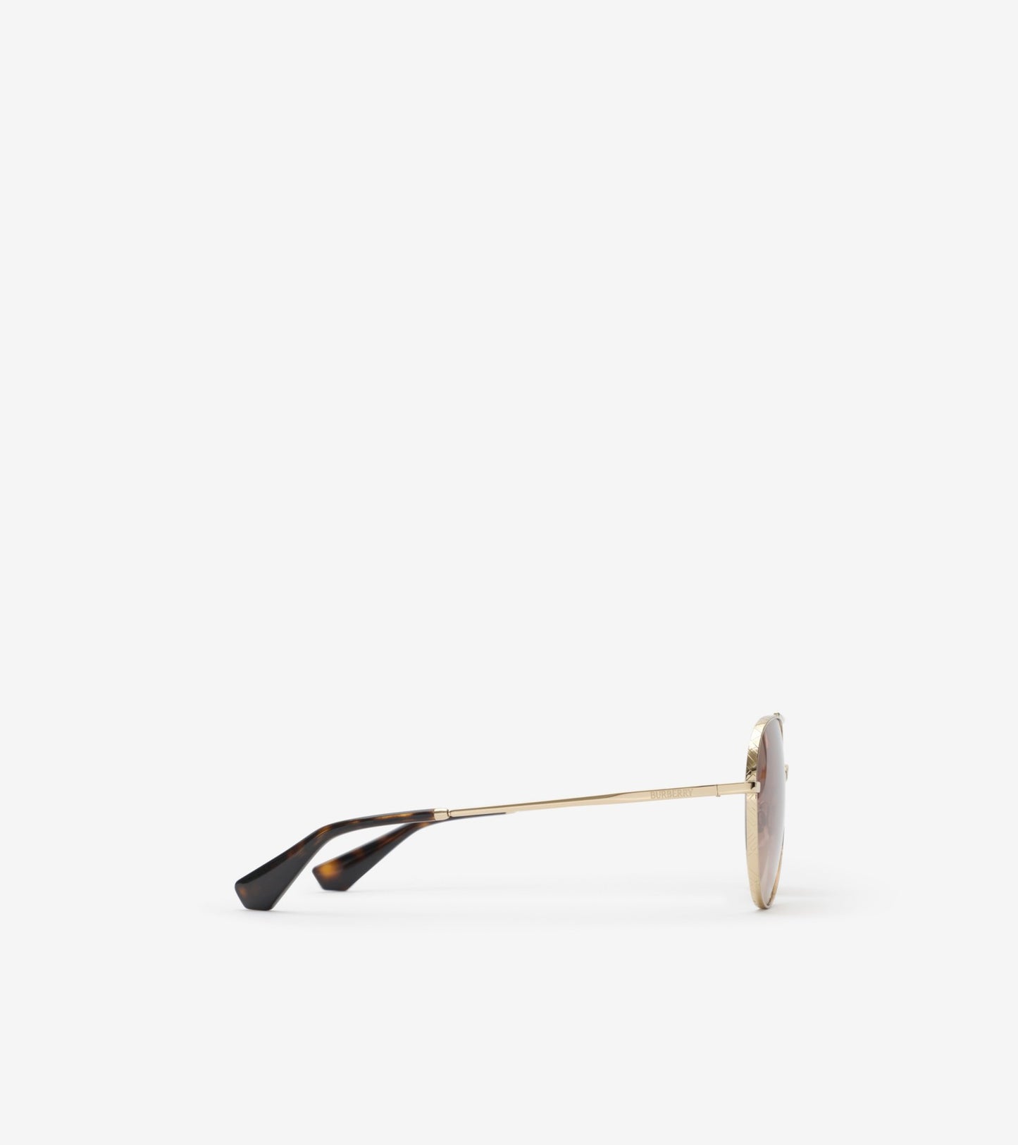 Metal Check Aviator Sunglasses in Light gold