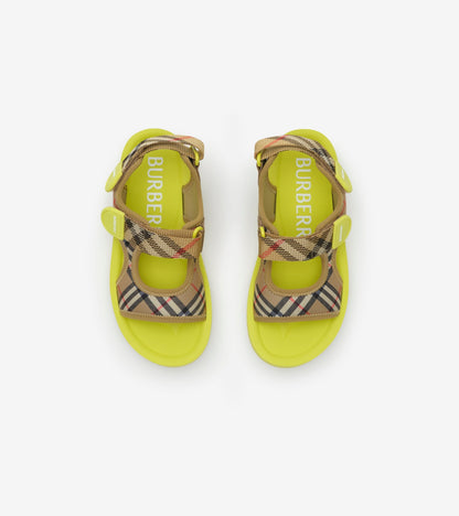 Check Sandals in Sand beige/green - Children