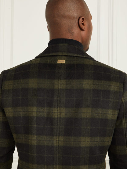 Single Breasted Plaid Coat