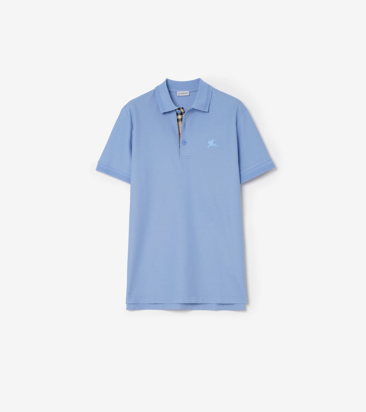 Cotton Polo Shirt in Atom blue