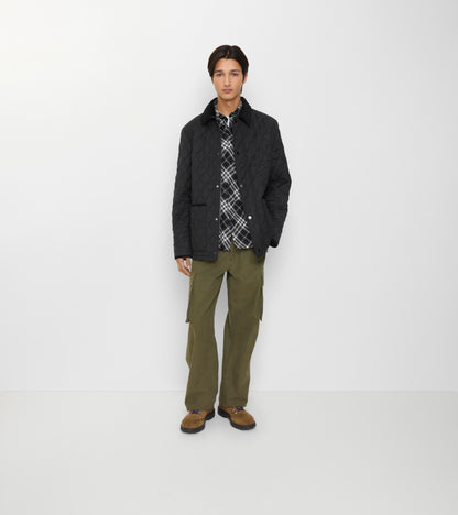 Quilted Nylon Haddington Jacket in Black
