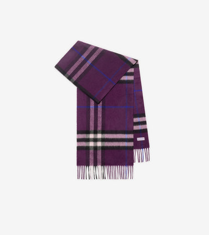 Check Cashmere Scarf in Bow pink
