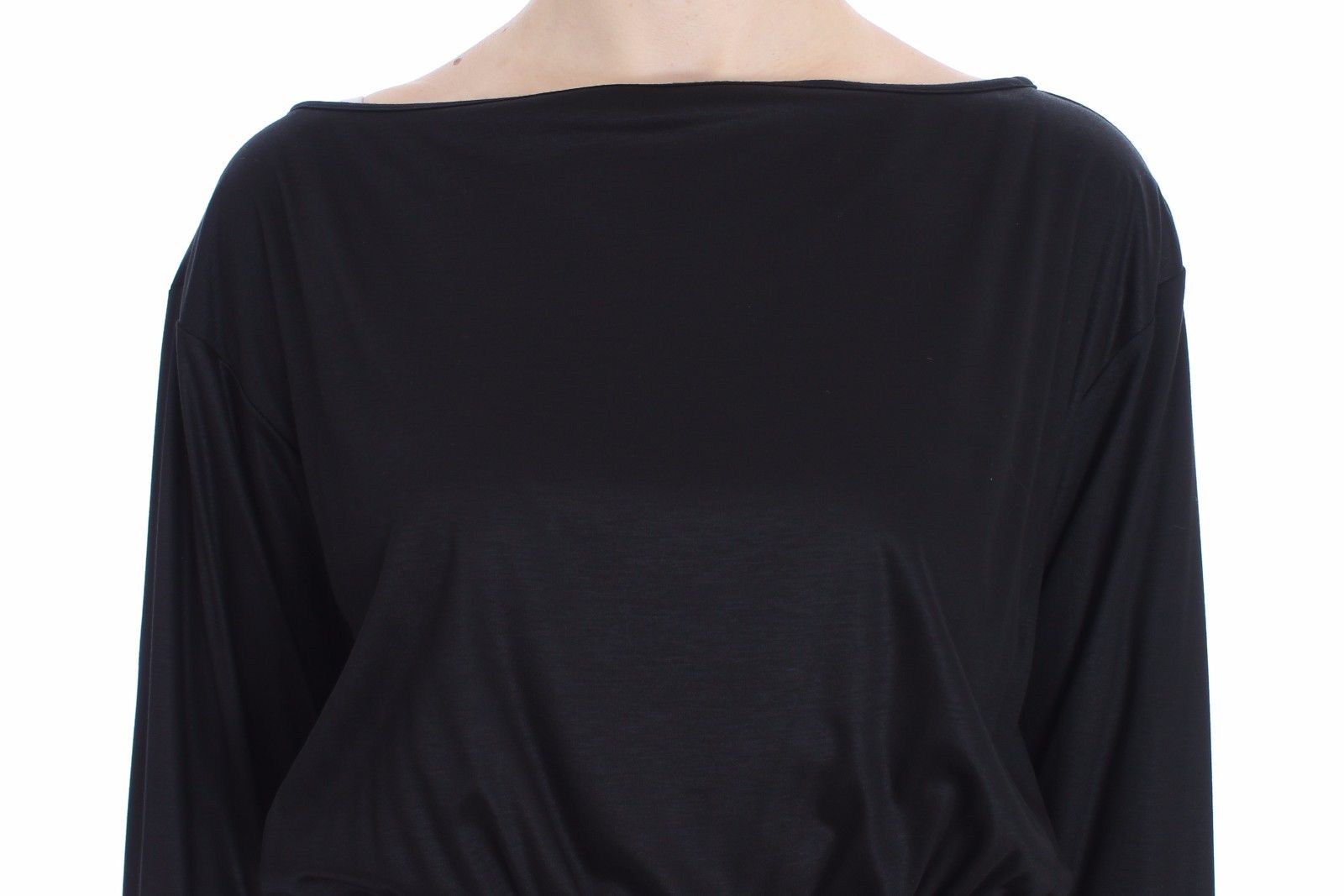 Versace Jeans Couture Black Modal Silk Shift Dress