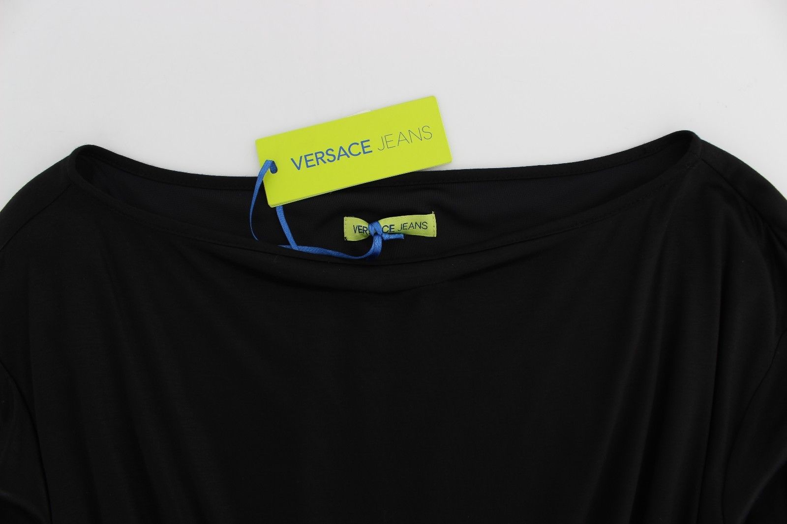Versace Jeans Couture Black Modal Silk Shift Dress