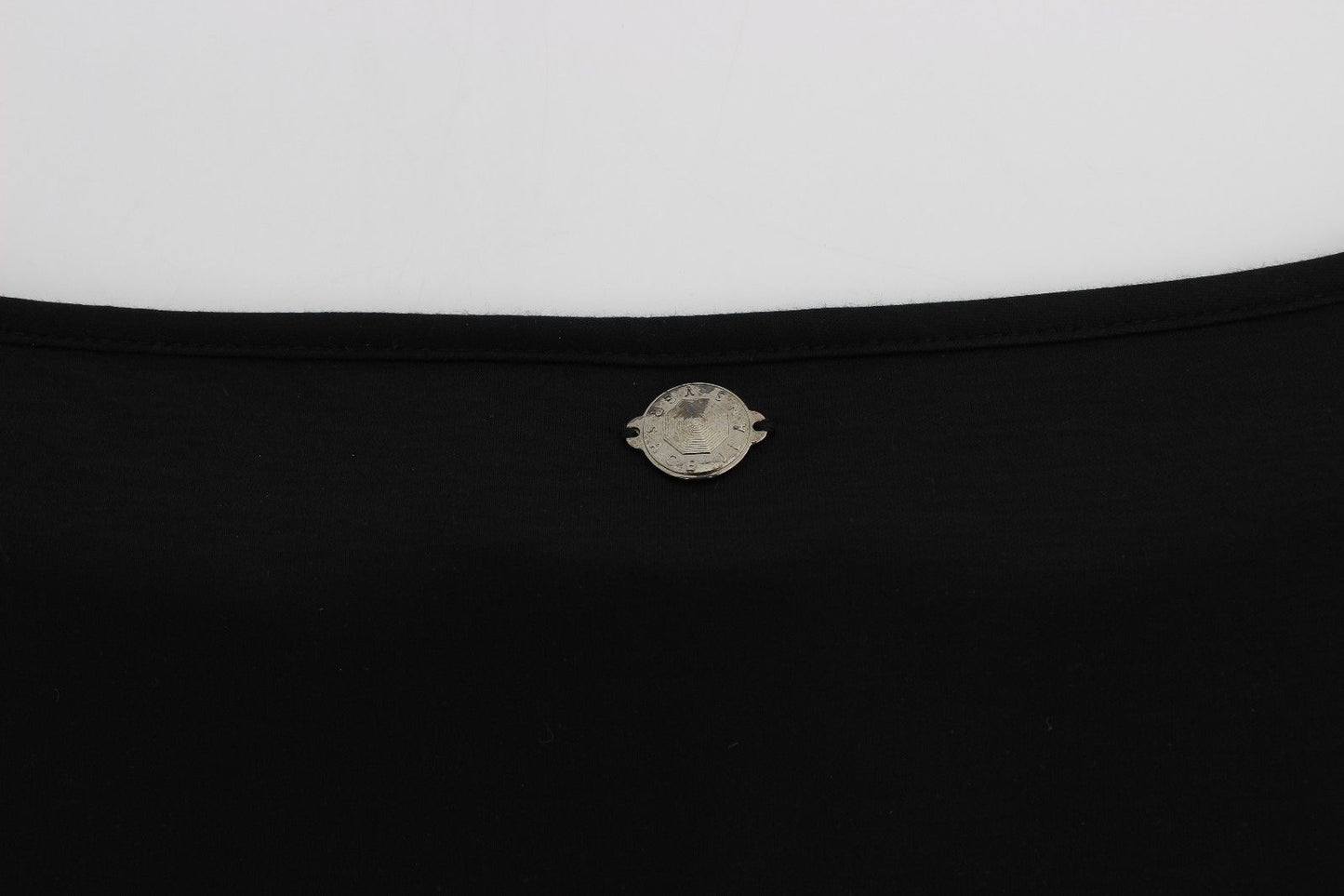 Versace Jeans Couture Black Modal Silk Shift Dress
