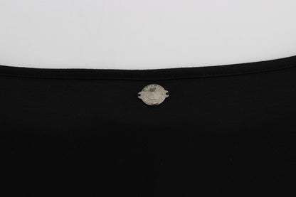 Versace Jeans Couture Black Modal Silk Shift Dress