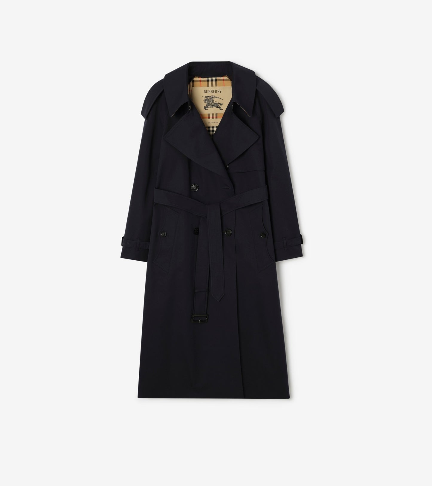 Long Gabardine Fitzrovia Trench Coat in Beige