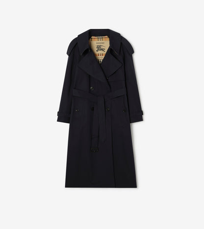 Long Gabardine Fitzrovia Trench Coat in Beige