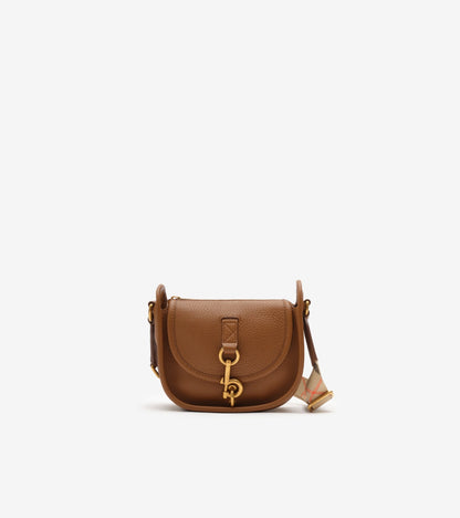 Small B Clip Messenger Bag in Hazel brown