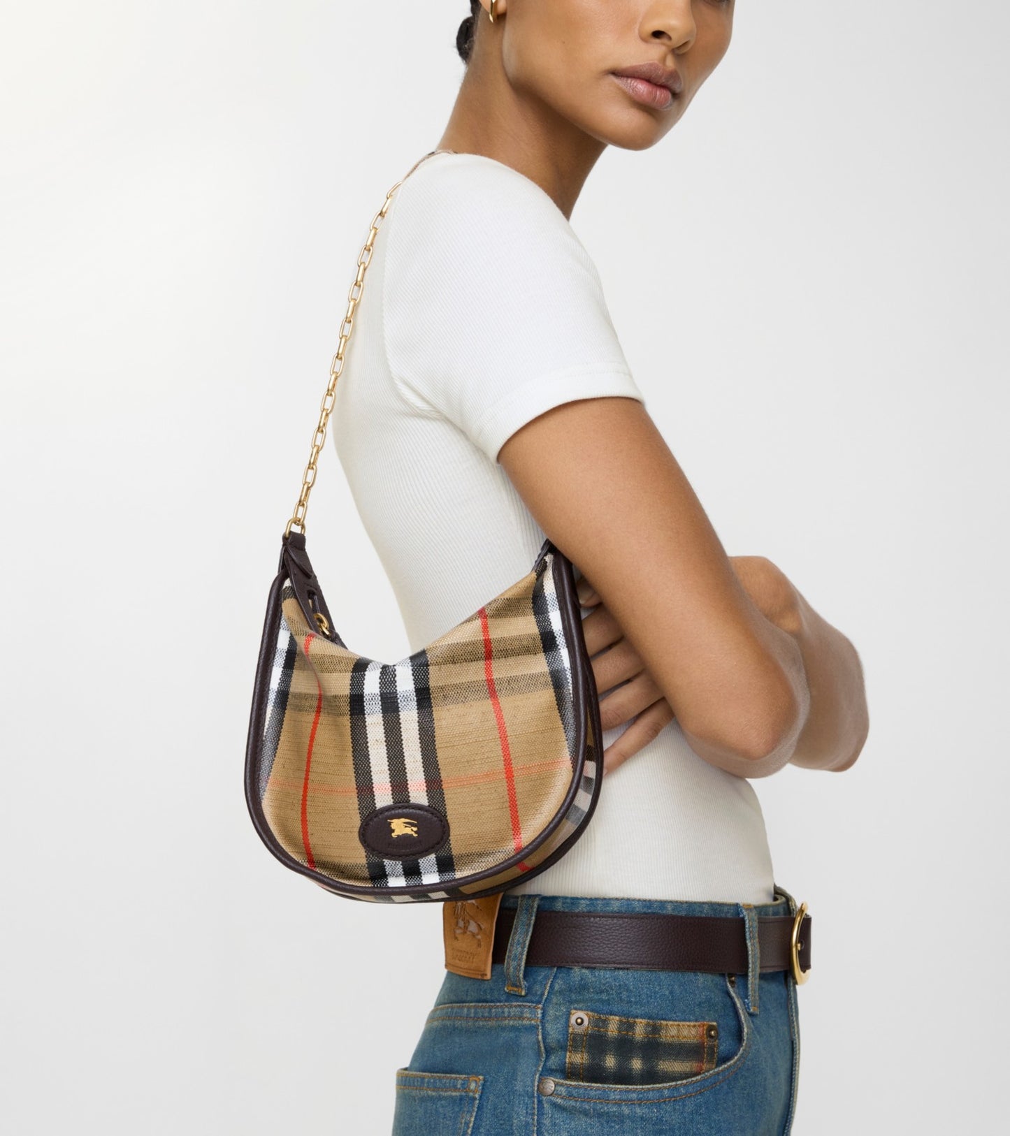 Mini Highlands Chain Bag in Sand beige