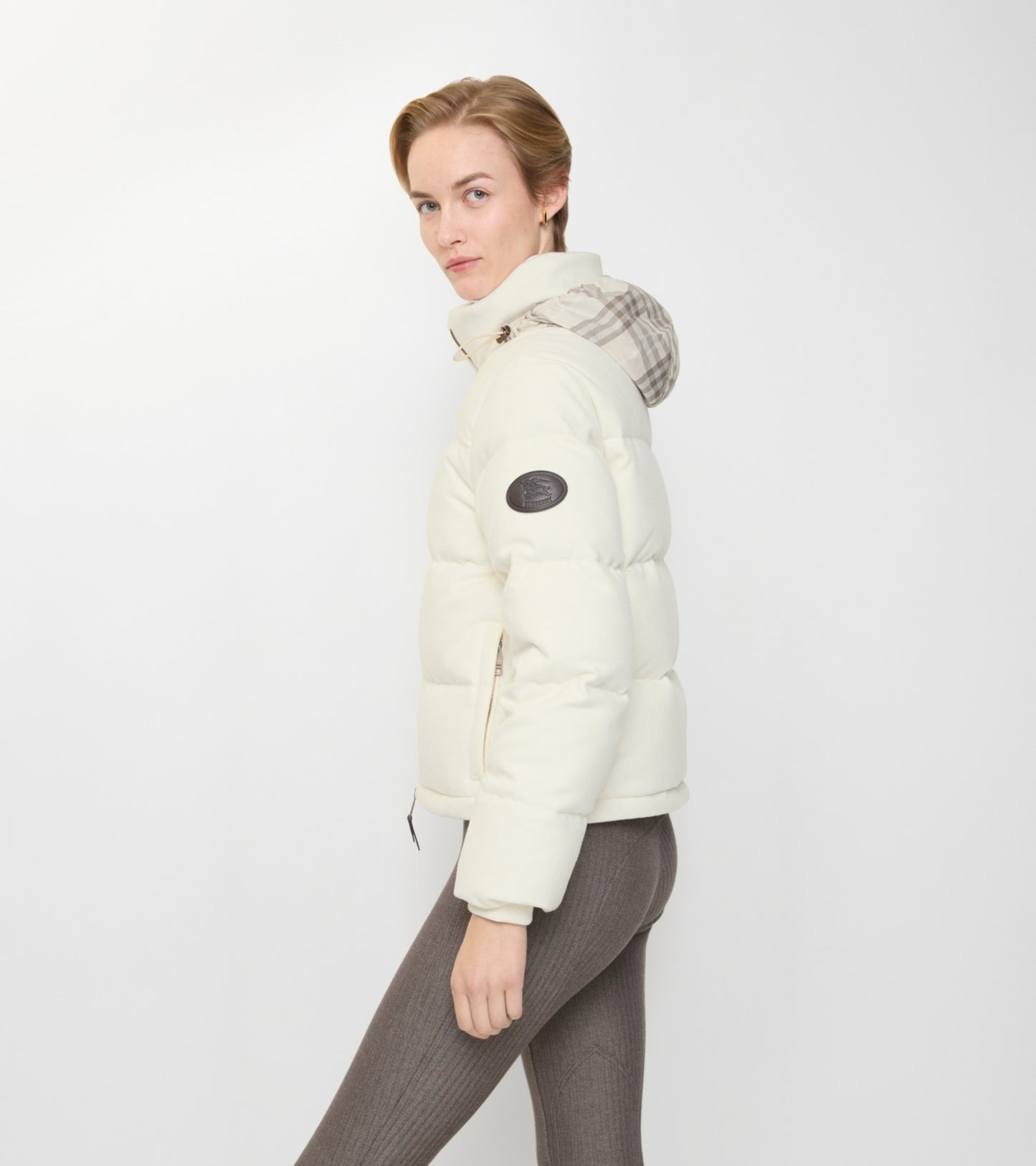 Cashmere Ambleside Puffer Jacket in Ice white