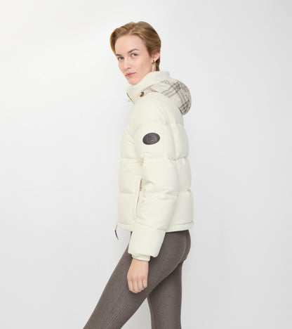 Cashmere Ambleside Puffer Jacket in Ice white