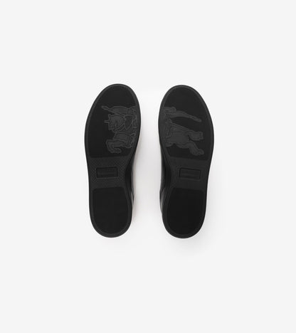 Leather Set Sneakers in Black/wave blue