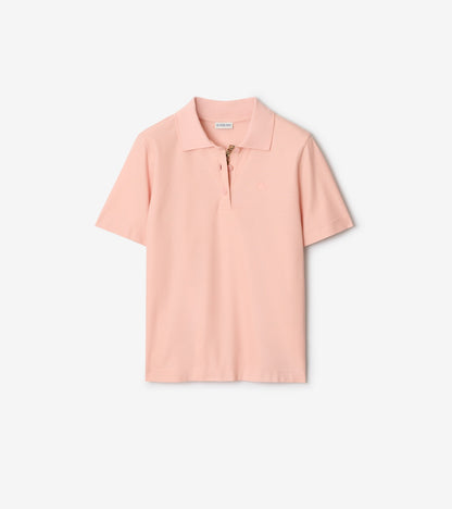 Cotton Polo Shirt in Posy pink