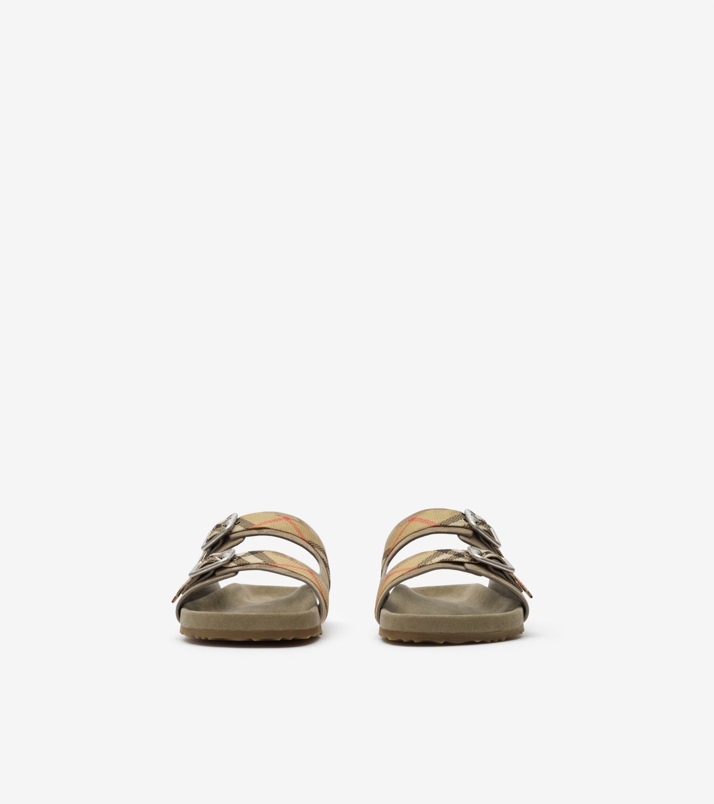 Check Suede Urchin Sandals in Sparrow beige